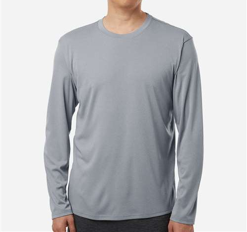 Unisex Tall Pro-Lock Performance Long Sleeve T-Shirt in Heather Steel