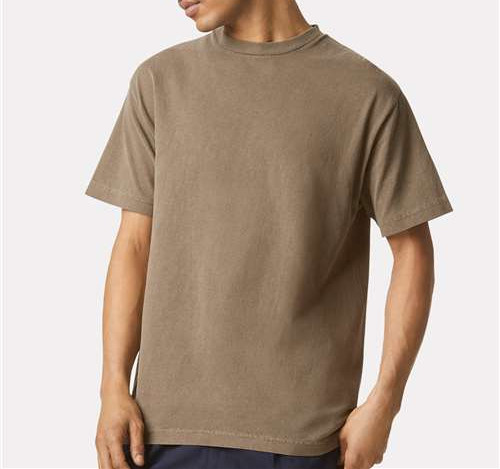 Unisex Garment-Dyed Heavyweight Cotton Tee in Faded Brown