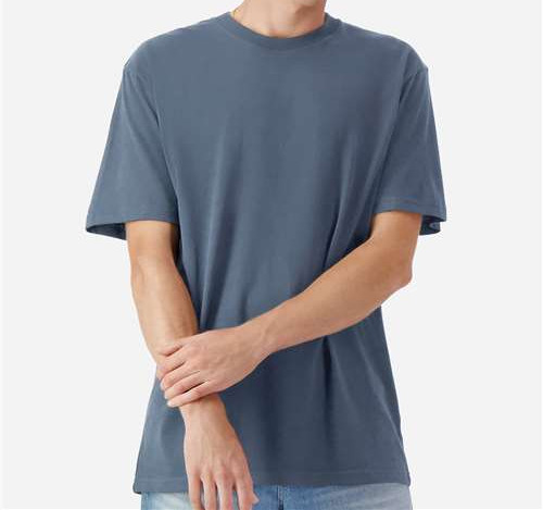 Unisex Garment-Dyed Heavyweight Cotton Tee in Faded Navy