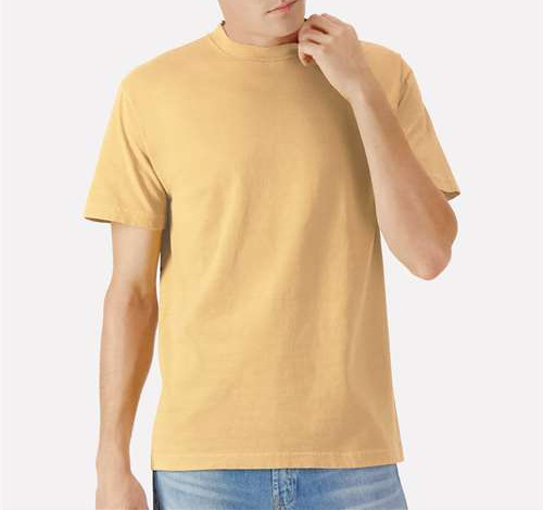 Unisex Garment-Dyed Heavyweight Cotton Tee in Faded Mustard