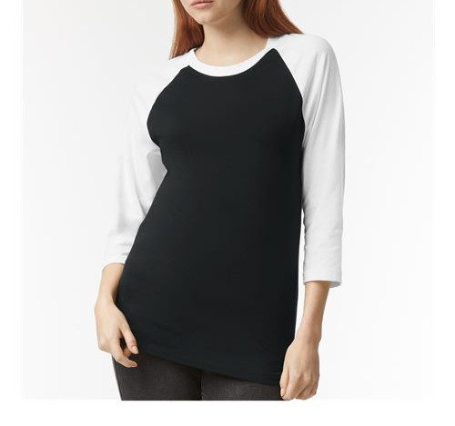 Unisex CVC Three-Quarter Sleeve Tee