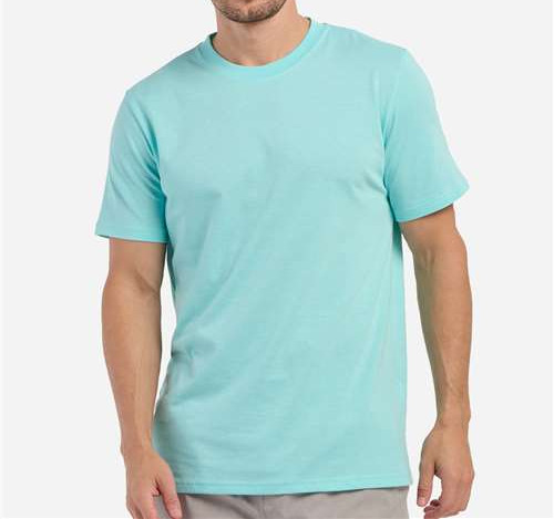 Men'S Basic Crew T-Shirt in Cancun Blue