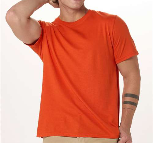 Men'S Basic Crew T-Shirt in Burnt Orange