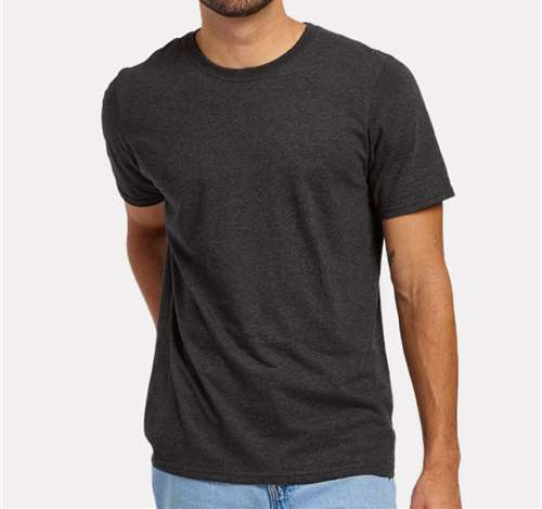 Men'S Basic Crew T-Shirt in Charcoal Heather