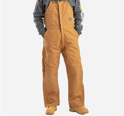 Men'S Tall Heritage Insulated Bib Overall in Brown Duck