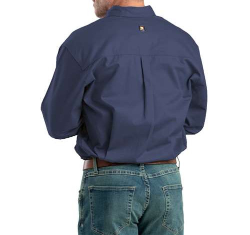Men'S Flame-Resistant Button-Down Work Shirt in Navy
