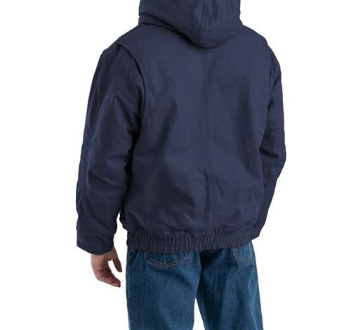 Men'S Flame-Resistant Hooded Jacket in Navy