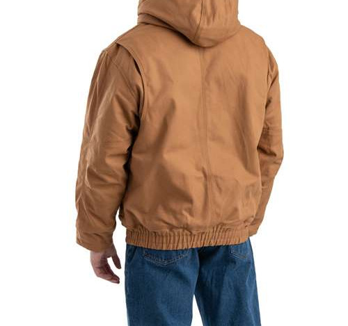Men'S Flame-Resistant Hooded Jacket in Brown Duck
