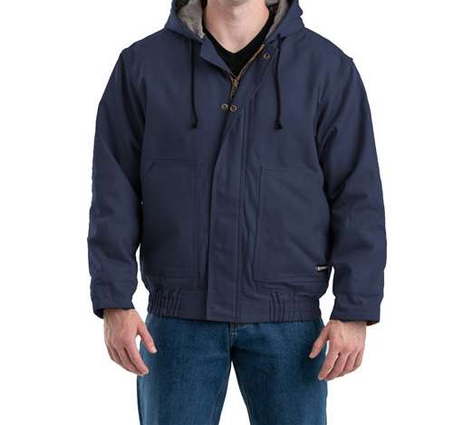 Men'S Flame-Resistant Hooded Jacket in Navy