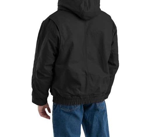 Men'S Flame-Resistant Hooded Jacket in Black