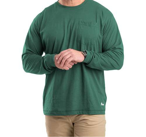 Men'S Tall Performance Long Sleeve Pocket T-Shirt in Pine
