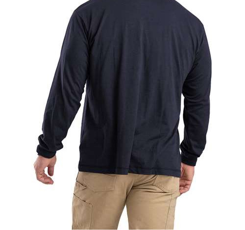 Men'S Tall Performance Long Sleeve Pocket T-Shirt in Navy