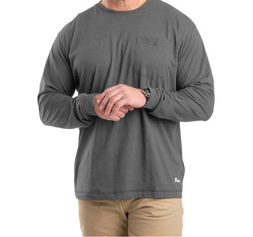 Men'S Tall Performance Long Sleeve Pocket T-Shirt in Slate