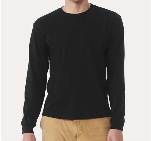 6 Oz. Heavyweight Long Sleeve Tee in Black