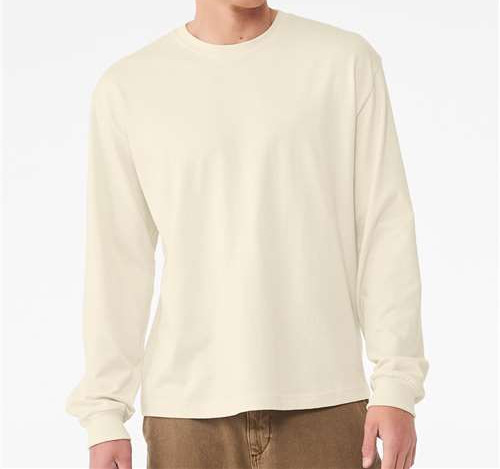 6 Oz. Heavyweight Long Sleeve Tee in Natural