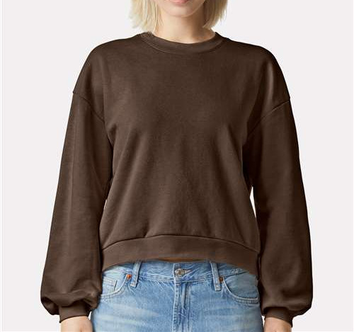 Women'S Reflex Fleece Crewneck Sweatshirt in Brown