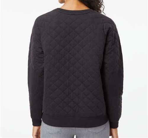 Women'S Quilted Crewneck Pullover view 3
