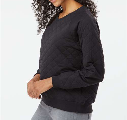 Women'S Quilted Crewneck Pullover view 2