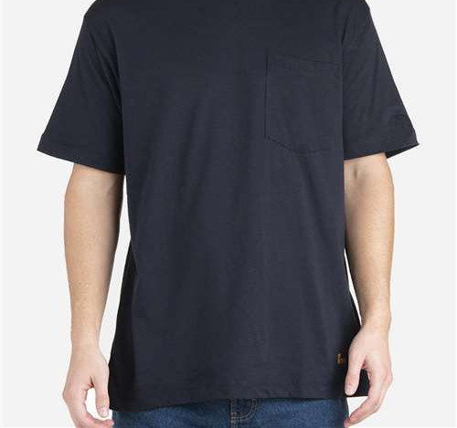 Men'S Lightweight Performance Pocket T-Shirt in Navy