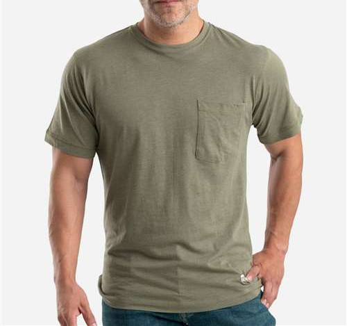 Men'S Lightweight Performance Pocket T-Shirt in Lichen