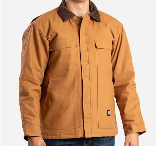 Men'S Tall Heritage Cotton Duck Chore Jacket in Brown Duck