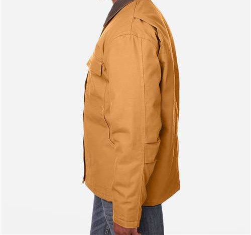 Men'S Tall Heritage Cotton Duck Chore Jacket in Brown Duck
