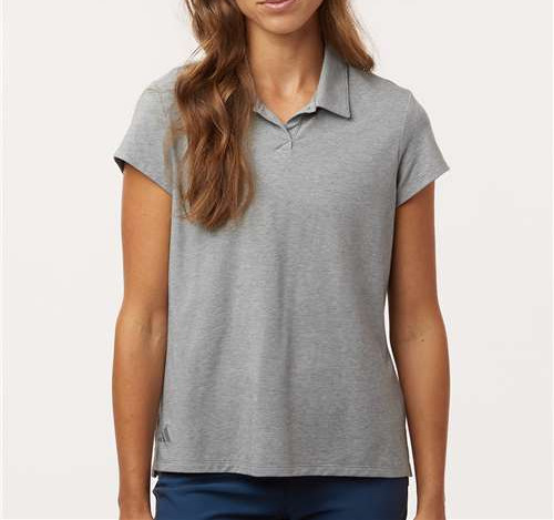 Women'S Blended Polo in Grey Three Melange