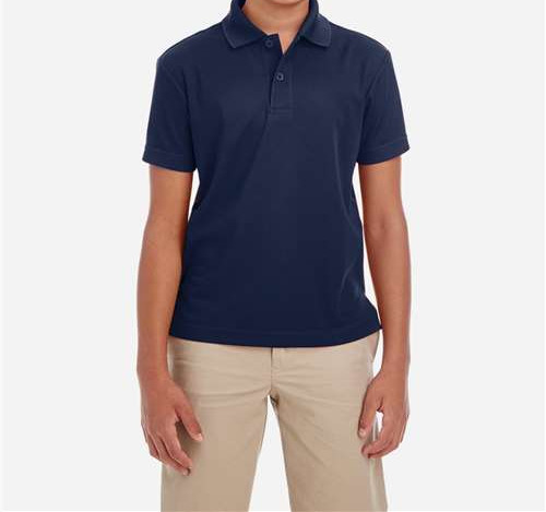 Youth Origin Performance Piqué Polo in Classic Navy