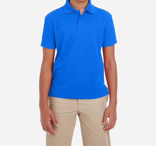 Youth Origin Performance Piqué Polo in True Royal