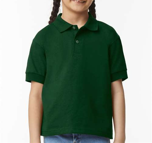 Youth Dryblend® Jersey Polo in Forest Green