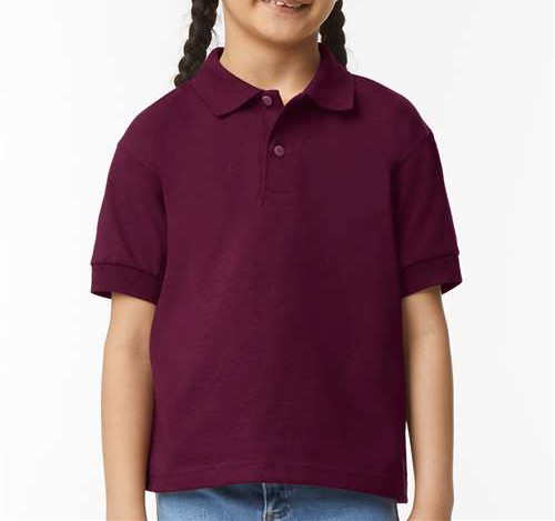 Youth Dryblend® Jersey Polo in Maroon