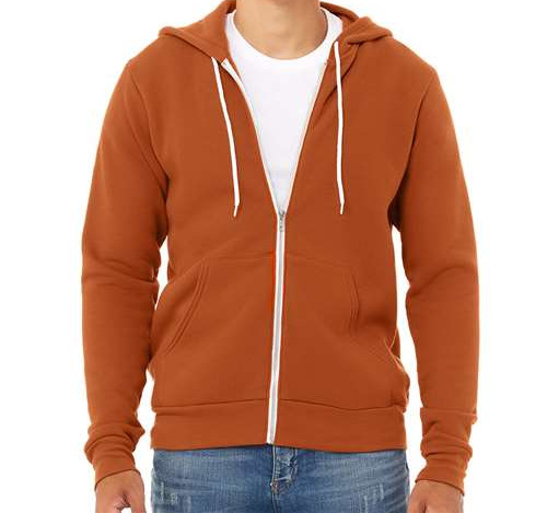 Unisex Sponge Fleece Full-Zip Hoodie Sweatshirt in Autumn