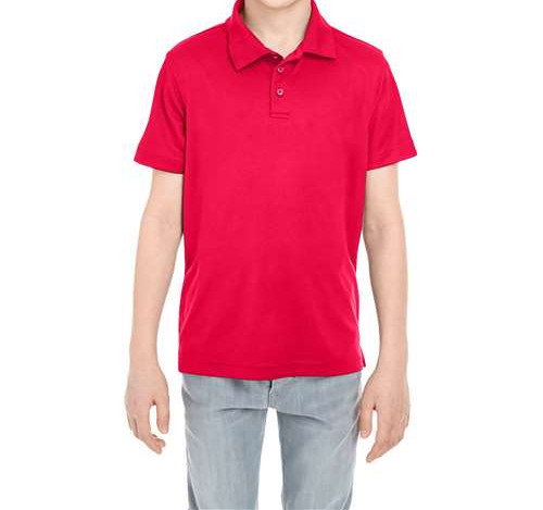Youth Cool & Dry Mesh Piqué Polo in Red